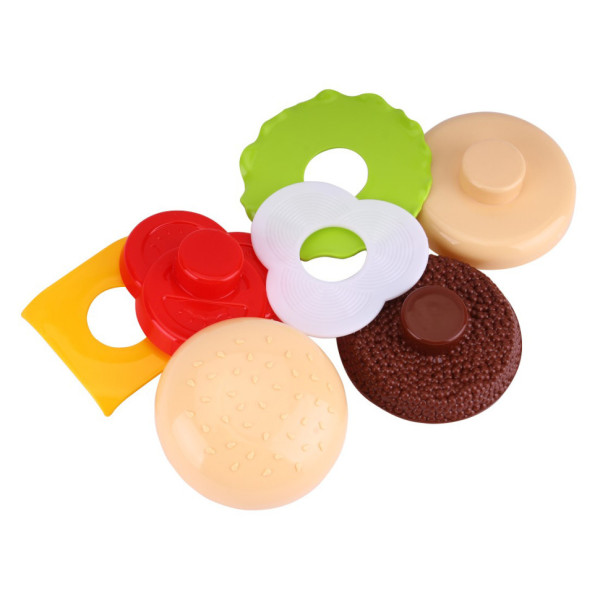 Детская игрушка "Гамбургер-пирамидка" ТехноК 8690TXK, 7 деталей