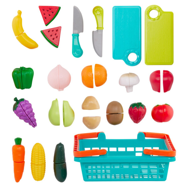Ігровий набір "Овочі-Фрукти на липучках" Battat Lite BT4743Z, 37 предметів (BT4743Z)