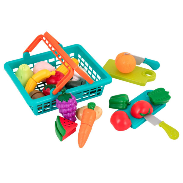 Ігровий набір "Овочі-Фрукти на липучках" Battat Lite BT4743Z, 37 предметів (BT4743Z)