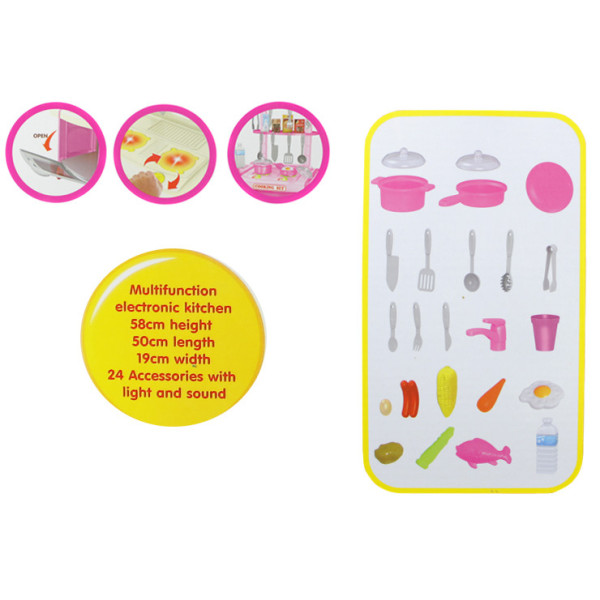 Детская игрушечная Кухня 922-15 с посудой