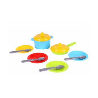 Ігровий набір Посуду "Маринка 2" ТехноК" 0694TXK 4 тарілочки зі столовими приборами (0694TXK)
