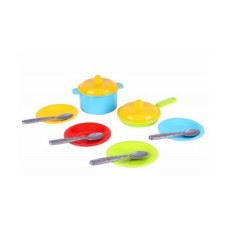 Ігровий набір Посуду "Маринка 2" ТехноК" 0694TXK 4 тарілочки зі столовими приборами (0694TXK)