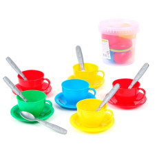 Ігровий набір "Чайний сервіз" 0083TXK чашки, тарілки та ложки для 6 осіб (0083TXK)