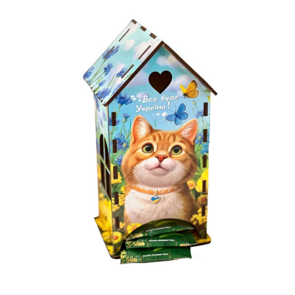 Чайний будиночок "Рудий котик" Ubumblebees (ПСФ156) PSF156 дерев'яний (PSF156)