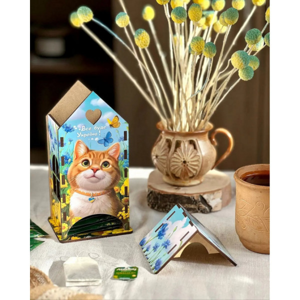 Чайний будиночок "Рудий котик" Ubumblebees (ПСФ156) PSF156 дерев'яний (PSF156)