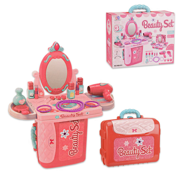 Детское игровое трюмо 008-973, фен, расческа, зеркало, аксесуары