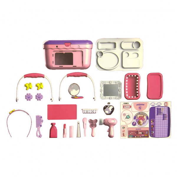 Игровой набор "Трюмо" 13M03 фен, расческа, аксессуары в чемодане