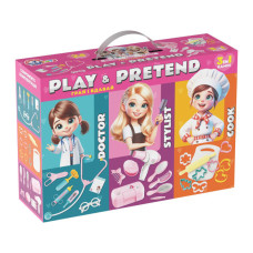 Дитячий ігровий подарунковий набір 3 в 1 "Play&pretend" 2277TXK лікар, стиліст, кухар (2277TXK)