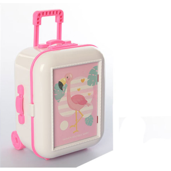 Шкатулка для девочек с фламинго 999C с фигуркой балерины