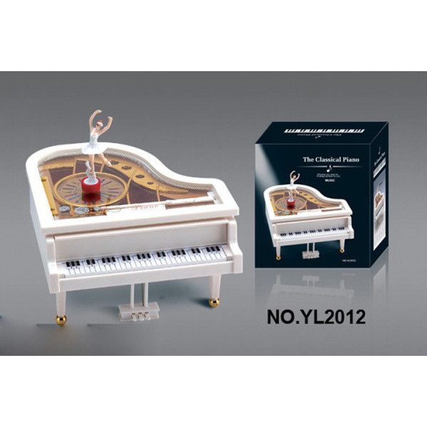 Шкатулка музыкальная Пианино YL2012 с балеринкой