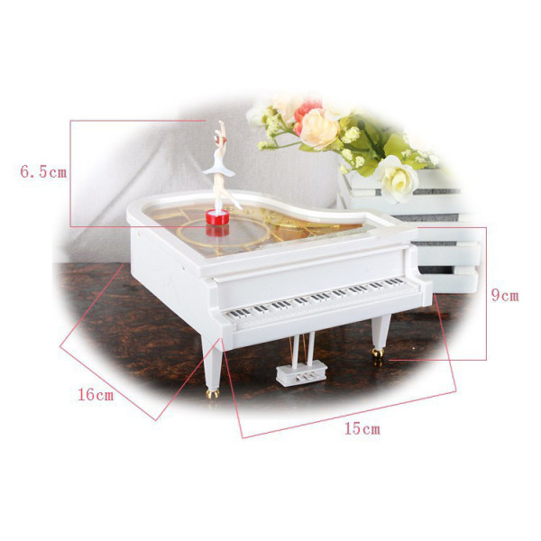 Шкатулка музыкальная Пианино YL2012 с балеринкой