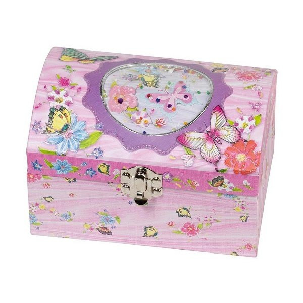Музыкальная шкатулка goki Бабочка 15470G с зеркалом