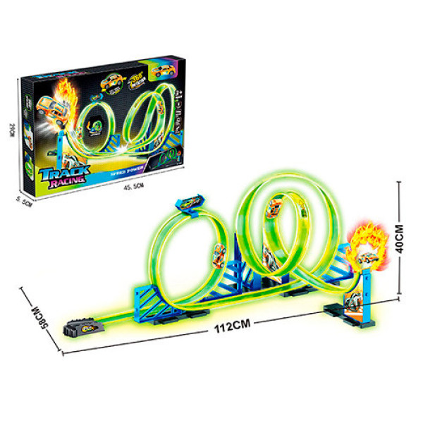 Іграшковий автотрек з мертвою петлею 8064T зі світлом