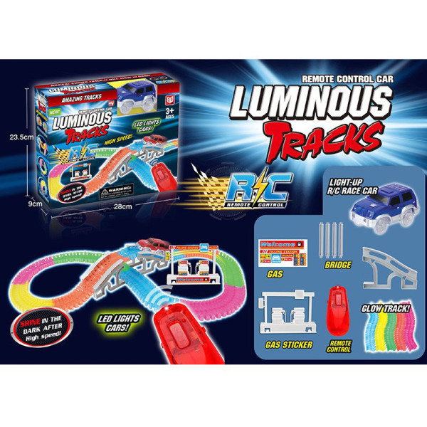 Дитячий Автотрек "Magic Track" на радіокеруванні D6084, що світиться у темряві