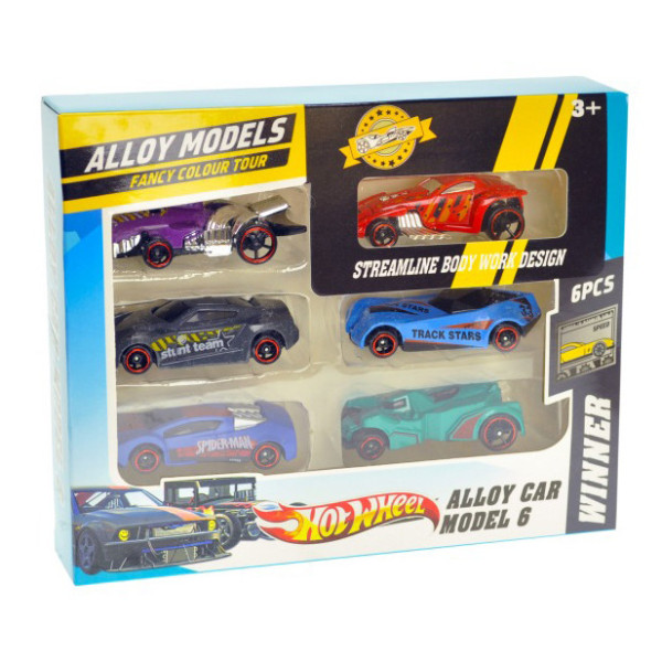 Набір машинок "Гонка" в коробці 6шт 6012