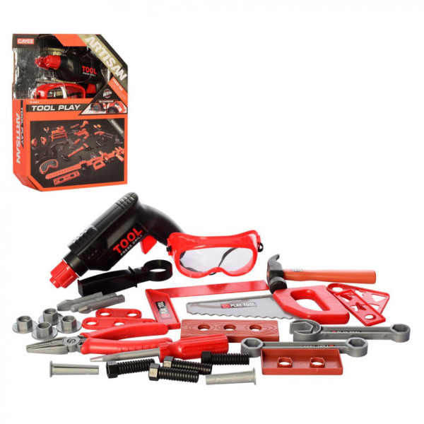 Іграшкові інструменти KY1068-111F Дриль з набором інструментів