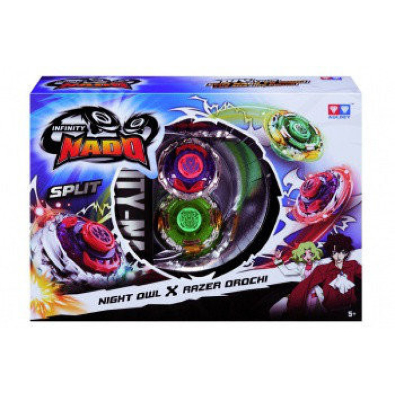 Дзиґа Auldey Infinity Nado Спліт Night Owl і Razer Orochi YW624604 з пристроєм запуску