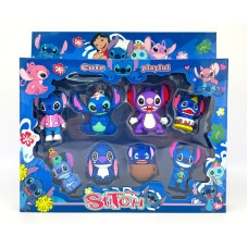 Набір колекційних фігурок "Ліло і Стіч" 9527-3A силікон, 8 шт (9527-3A)