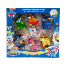 Ігровий набір Щенячий Патруль PH038, 6 фігурок які світяться та нагрудний значок (PH038)