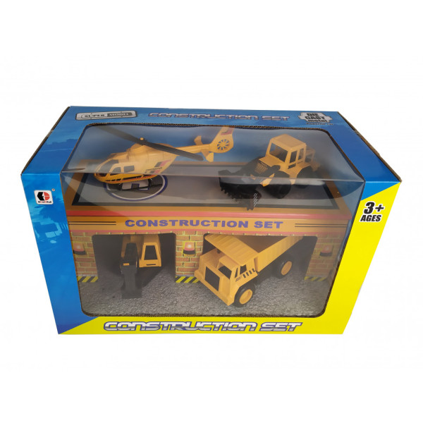 Ігровий набір гараж зі спецтехнікою 1822B-1, 4 машинки в наборі