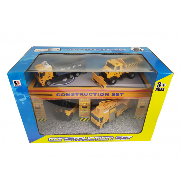 Ігровий набір гараж зі спецтехнікою 1822B-1, 4 машинки в наборі