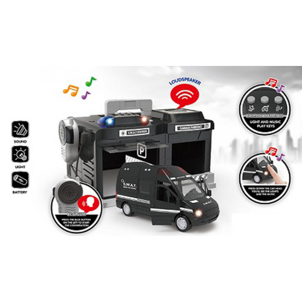 Дитячий ігровий паркінг спецслужб CLM-556/7/8, 3 види