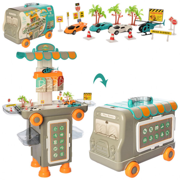 Дитячий ігровий набір Гараж 11K07 зі столиком на колесах