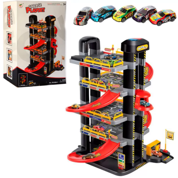 Дитячий ігровий паркінг з ліфтом P9188A-1 машинки в наборі