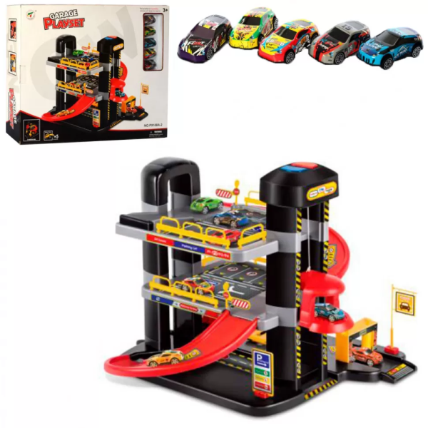 Іграшковий гараж з ліфтом P9188A-2 машинки в наборі