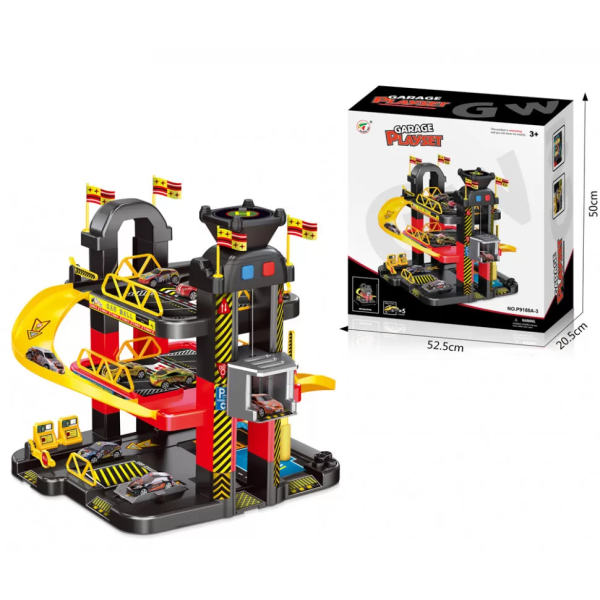 Іграшковий паркінг з ліфтом P9188A-3 машинки в наборі