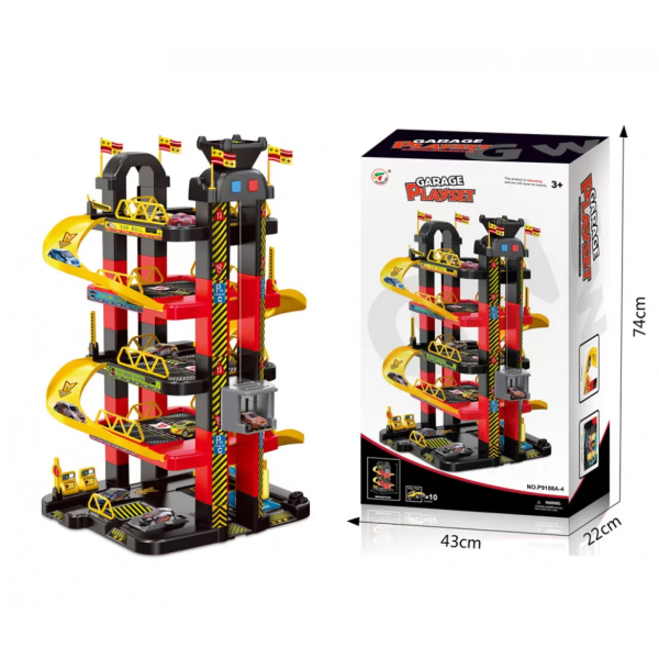Іграшковий гараж з ліфтом P9188A-4 машинки в наборі