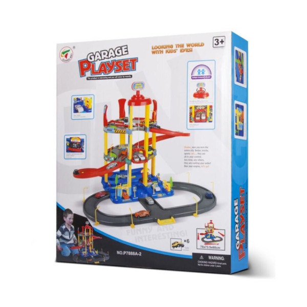 Іграшковий паркінг з ліфтом P7888A-2 машинки в наборі