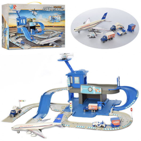 Дитячий ігровий набір Аеропорт XY602 з літаком і машинками