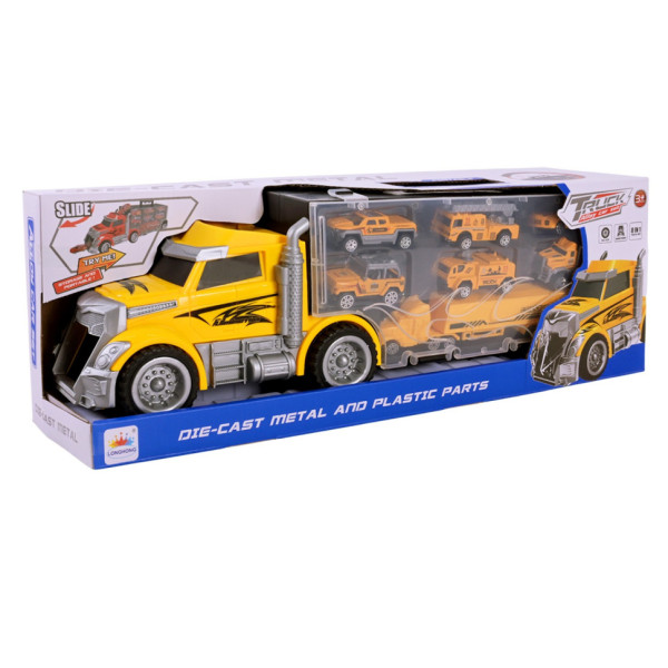 Дитячий трейлер з машинками LH638, 6 машинок (LH638)