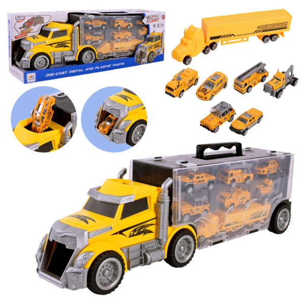 Дитячий трейлер з машинками LH638, 6 машинок (LH638)