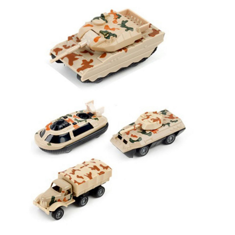 Набор военных машинок 1:64 3313-44 металл-пластик, 4 шт