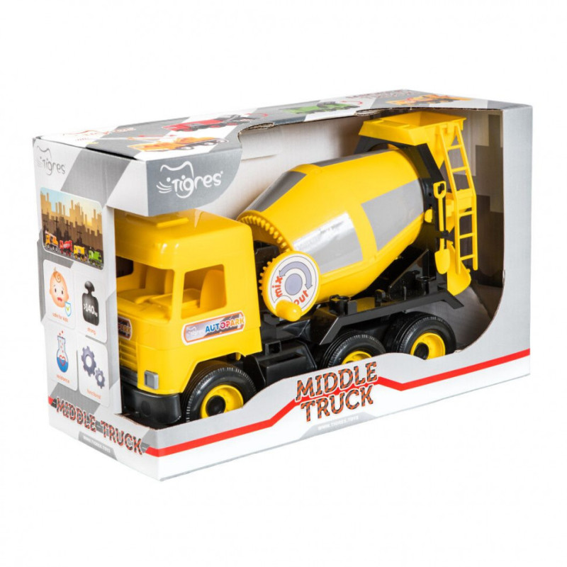 Іграшкова бетономішалка "Middle truck" 39493 з рухомими деталями