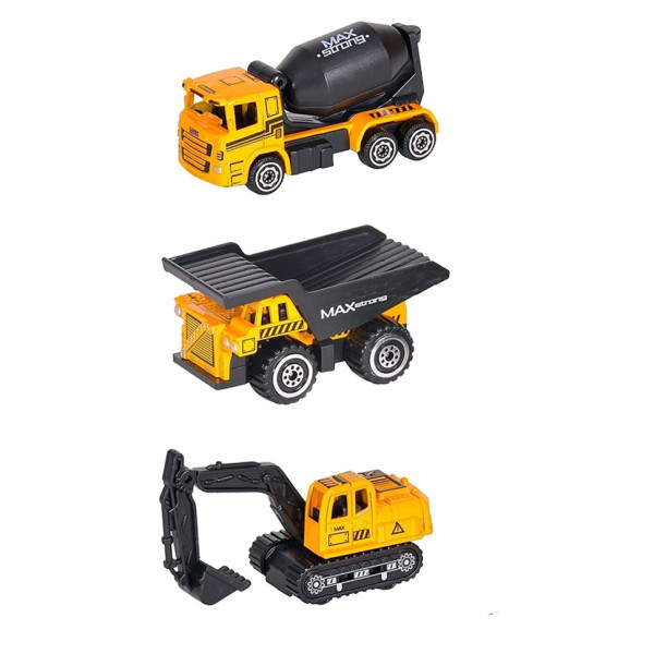 Набор машинок строительная техника MH-201-1, 3 машинки в комплекте