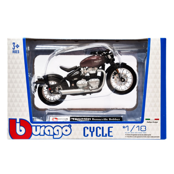 Дитяча модель Мотоцикла "TRIUMPH Bonneville Bobber" Bburago 18-51030-7 масштаб 1:18 (18-51030-7)