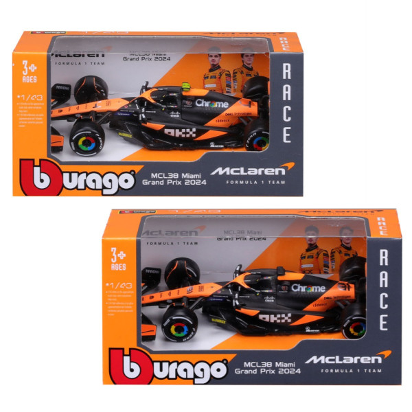 Автомодель MCLAREN F1 MCL38 (2024) Bburago 18-38214 масштаб 1:43 (18-38214)