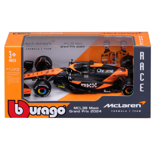 Автомодель MCLAREN F1 MCL38 (2024) Bburago 18-38214 масштаб 1:43 (18-38214)