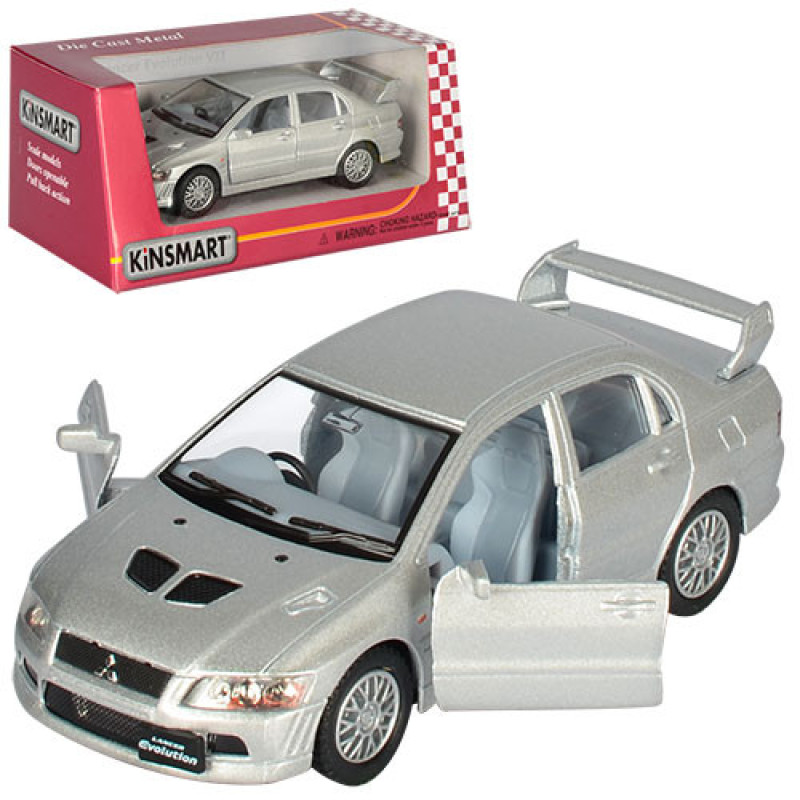 Колекційна іграшкова машинка Mitsubishi Evolution KT 5052 W інерційна