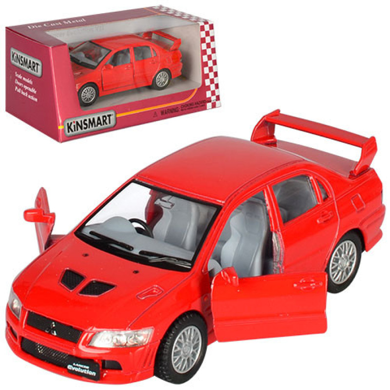 Колекційна іграшкова машинка Mitsubishi Evolution KT 5052 W інерційна