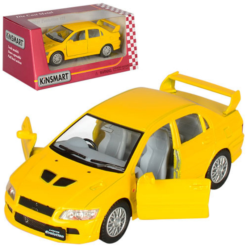 Колекційна іграшкова машинка Mitsubishi Evolution KT 5052 W інерційна
