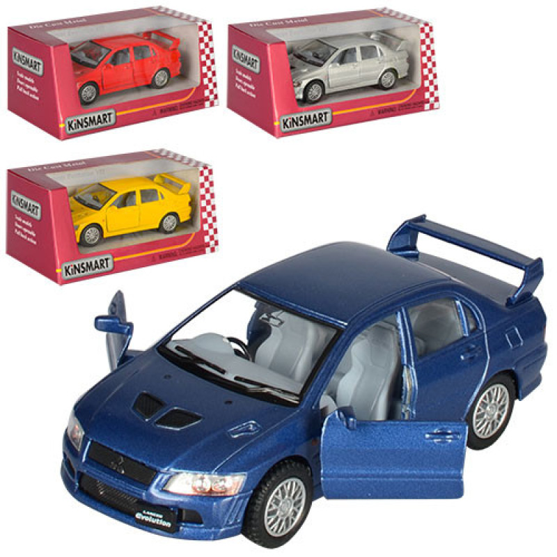 Колекційна іграшкова машинка Mitsubishi Evolution KT 5052 W інерційна
