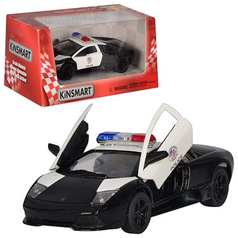 Колекційна машинка Lamborghini LP-640 Police KT 5317 WP інерційна