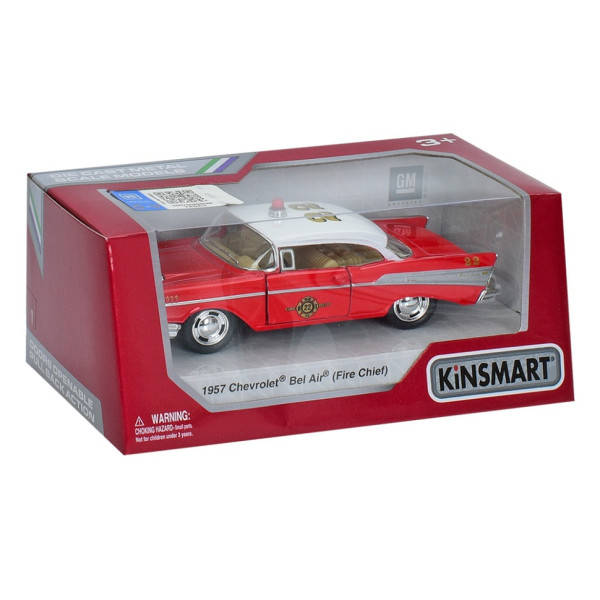 Інерційна машинка 1957 Chevrolet Bel Air (Fire Chirf) Kinsmart KT 5325 W  (KT 5325 W)