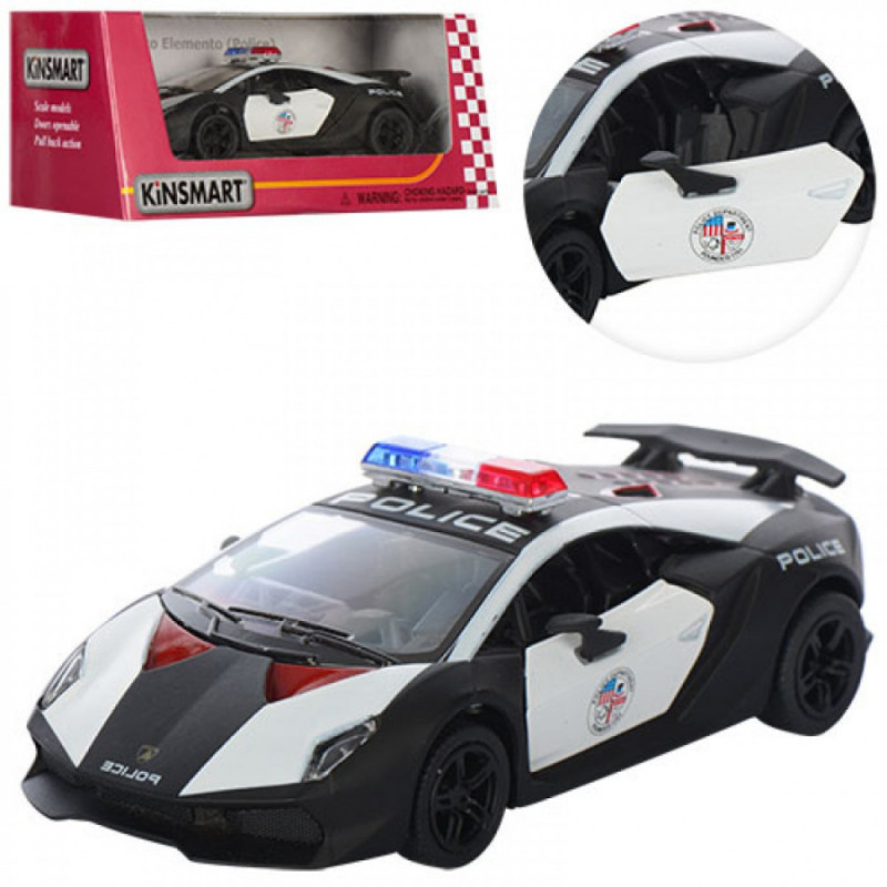 Коллекционная игрушечная машинкиа POLICE LAMBORGHINI KT5359WP инерционная