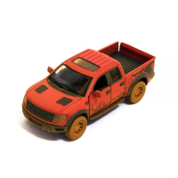 Дитяча модель машинки пікап Ford F-150 SVT Raptor-Supercrew Muddy Kinsmart KT5365WY інерційна, 1:46