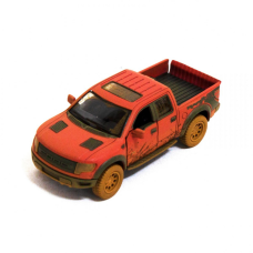 Дитяча модель машинки пікап Ford F-150 SVT Raptor-Supercrew Muddy Kinsmart KT5365WY інерційна, 1:46  Red (KT5365WY(Red))